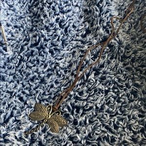 Dragon fly tie on necklace